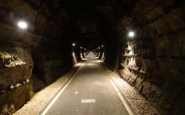 cycling underground in tunnels and caves