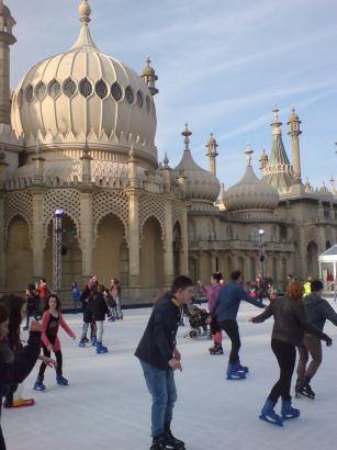 Ice Skating at the Brighton Pavilion